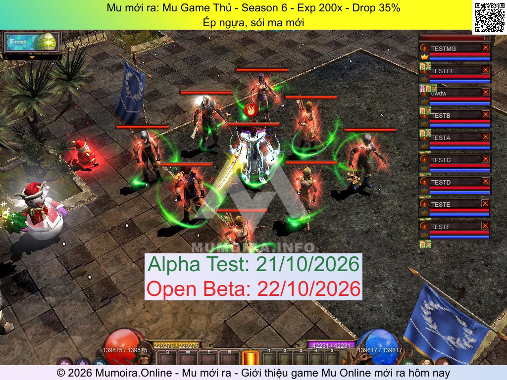 Mu mới ra, Mu Game Thủ, mugamethu.pro, Mu Online, Mu SS6 mới ra, Mu Test tháng 10 2026, Ép ngựa, sói ma mới, Season 6