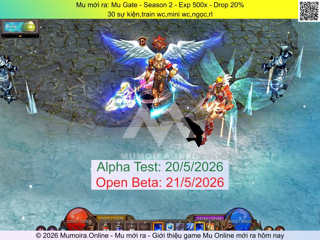 Mu mới ra, Mu Gate, mugate.top, Mu Online, Mu SS2 mới ra, Mu Test tháng 5 2026, 30 sự kiện,train wc,mini wc,ngọc,rl, Season 2
