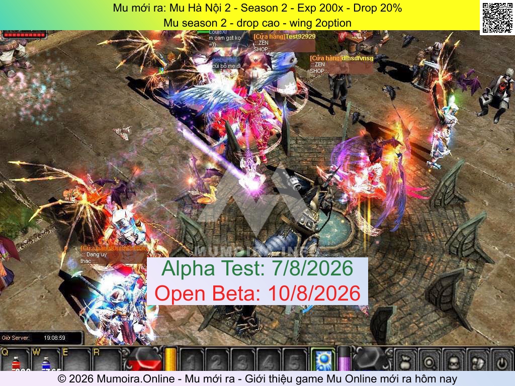 Mu mới ra, Mu Hà Nội 2, muhn2.pro, Mu Online, Mu Season 2 mới ra, Mu Test tháng 8 2026, Mu season 2 - drop cao - wing 2option, Mu Online Season 2
