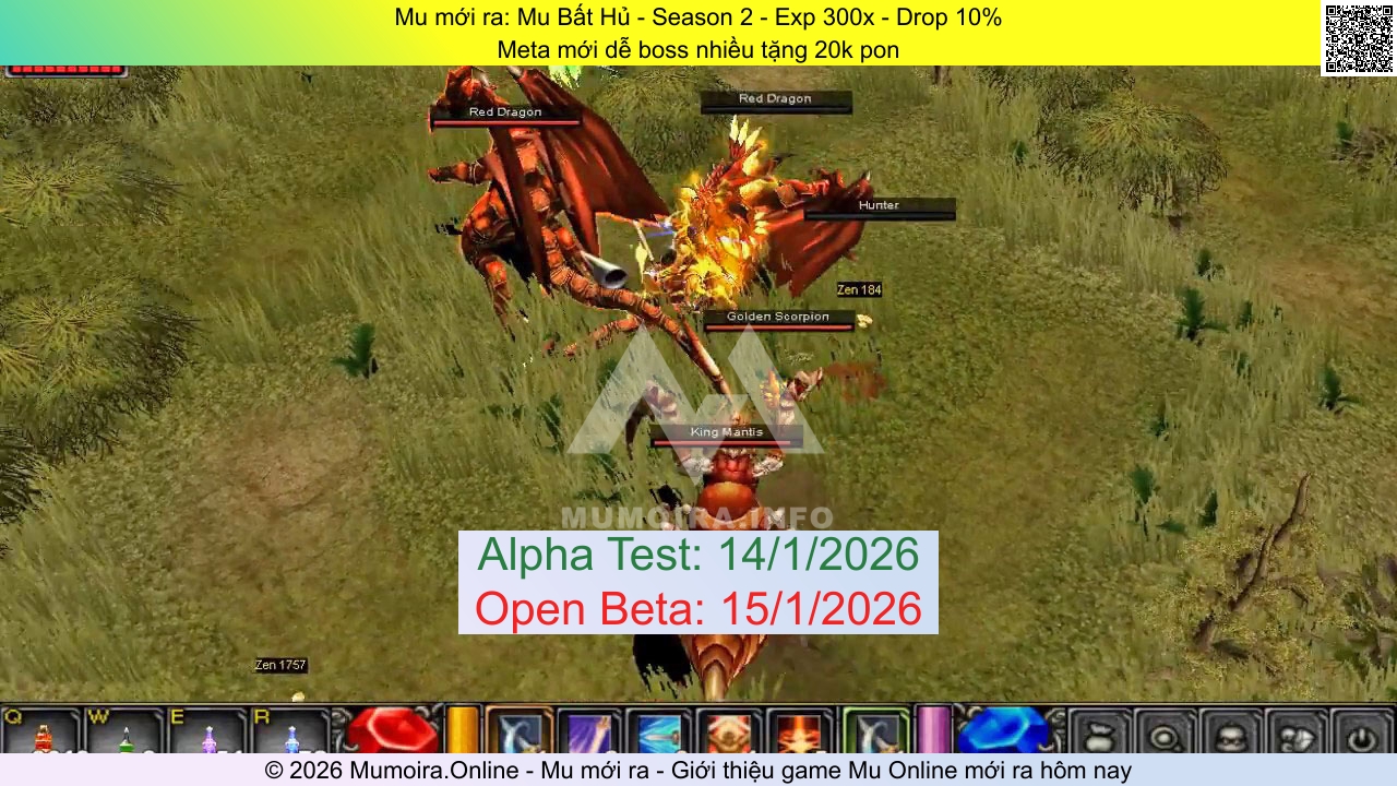 Mu mới ra, Mu Bất Hủ, mubathu.com, Mu Online, Mu SS2 mới ra, Mu Test tháng 1 2026, Meta mới dễ boss nhiều tặng 20k pon, Season 2