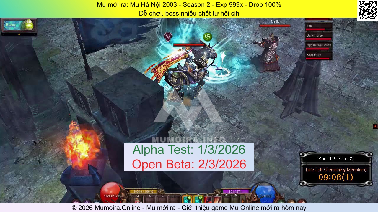 Mu mới ra, Mu Hà Nội 2003, mu-hanoi2003.net, Mu Online, Mu SS2 mới ra, Mu Test tháng 3 2026, Dễ chơi, boss nhiều chết tự hồi sih, Season 2