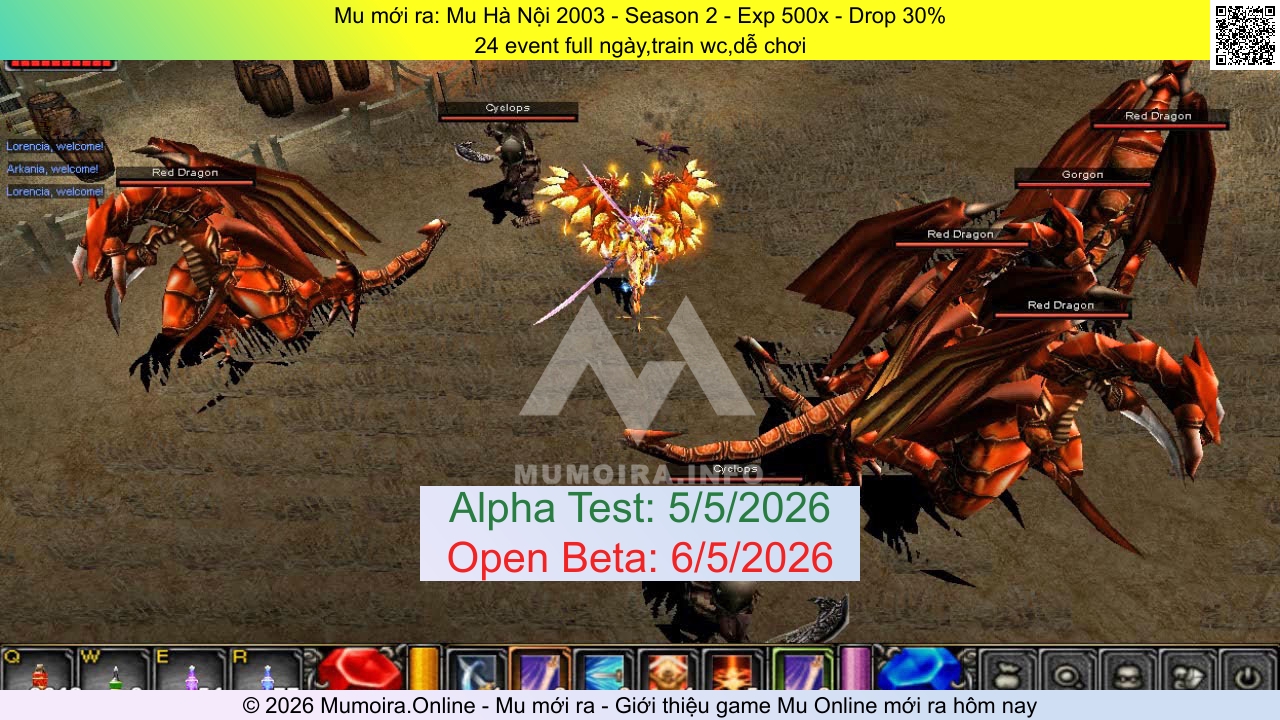 Mu mới ra, Mu Hà Nội 2003, mu-hanoi2003.top, Mu Online, Mu SS2 mới ra, Mu Test tháng 5 2026, 24 event full ngày,train wc,dễ chơi, Season 2