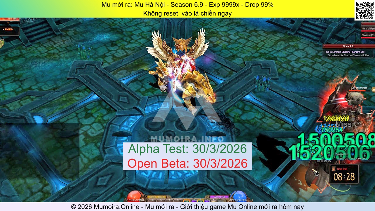 Mu mới ra, Mu Hà Nội, mu-hanoi.top, Mu Online, Mu SS6 mới ra, Mu Test tháng 3 2026, Không reset  vào là chiến ngay, Season 6.9