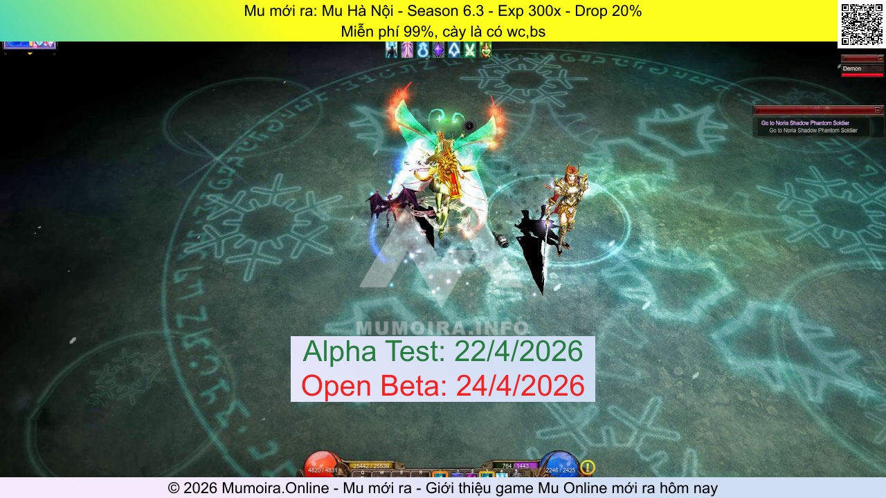 Mu mới ra, Mu Hà Nội, mu-hanoiss6.com, Mu Online, Mu SS6 mới ra, Mu Test tháng 4 2026, Miễn phí 99%, cày là có wc,bs, Season 6.3