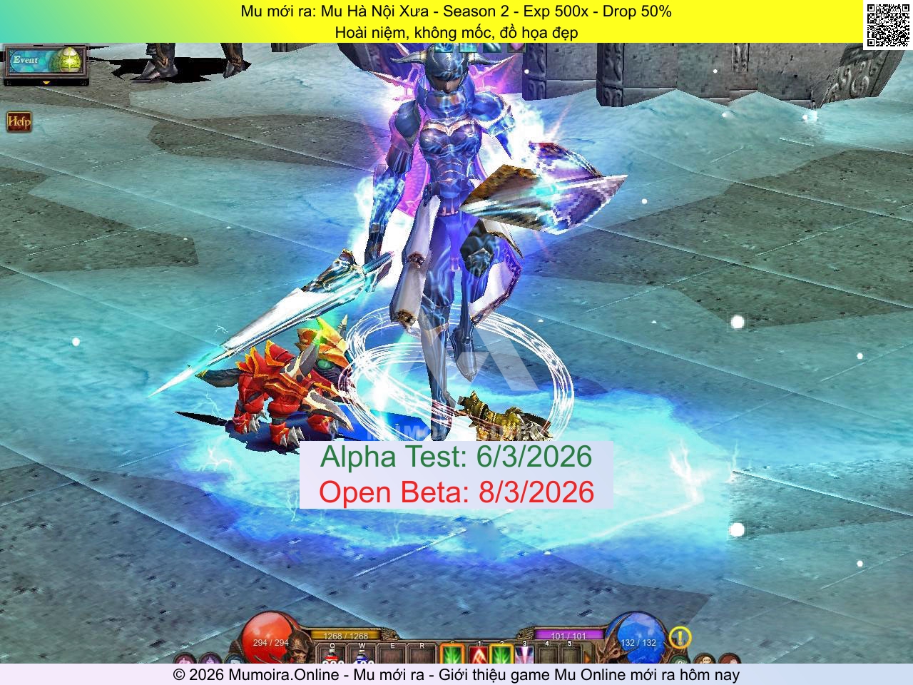 Mu mới ra, Mu Hà Nội Xưa, ss2-hanoixua.site, Mu Online, Mu Season 2 mới ra, Mu Test tháng 3 2026, Hoài niệm, không mốc, đồ họa đẹp, Mu Online Season 2