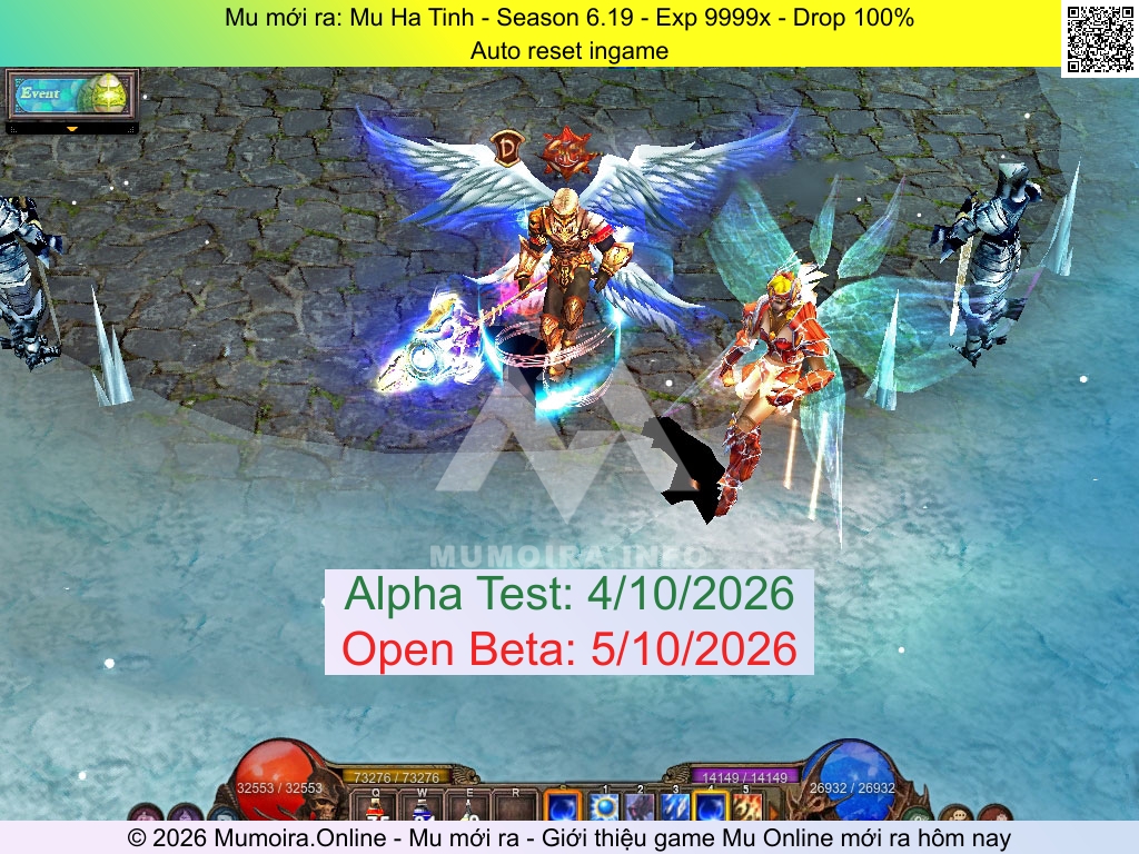 Mu mới ra, Mu Ha Tinh, hatinh.mucaychay.com, Mu Online, Mu SS6 mới ra, Mu Test tháng 10 2026, Auto reset ingame, Season 6.19