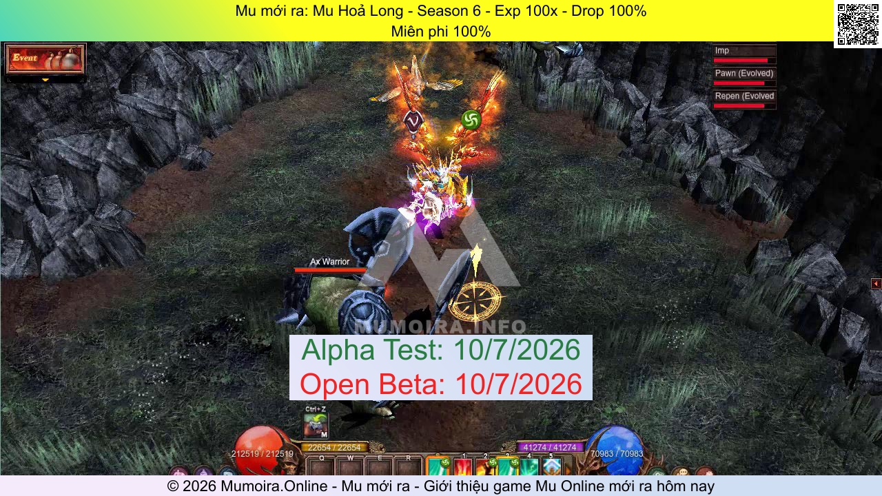 Mu mới ra, Mu Hoả Long, muhoalong.pro, Mu Online, Mu SS6 mới ra, Mu Test tháng 7 2026, Miên phi 100%, Season 6