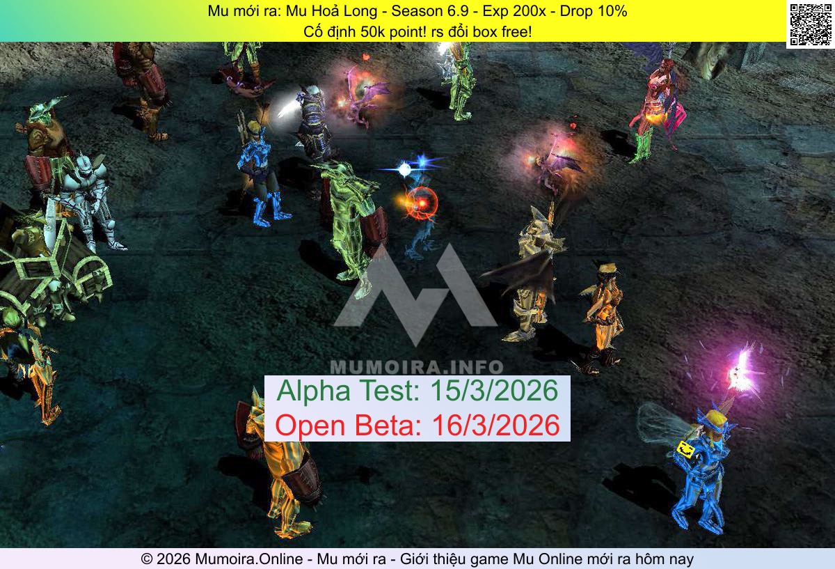 Mu mới ra, Mu Hoả Long, muhoalongss6.info, Mu Online, Mu SS6 mới ra, Mu Test tháng 3 2026, Cố định 50k point! rs đổi box free!, Season 6.9