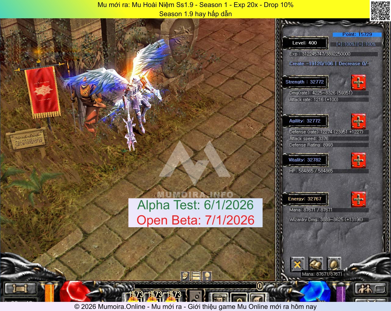 Mu mới ra, Mu Hoài Niệm Ss1.9, muss1.pro, Mu Online, Mu SS1 mới ra, Mu Test tháng 1 2026, Season 1.9 hay hấp dẫn, Season 1