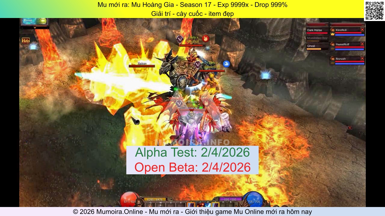 Mu mới ra, Mu Hoàng Gia, muhoanggia.info, Mu Online, Mu SS17 mới ra, Mu Test tháng 4 2026, Giải trí - cày cuốc - item đẹp, Season 17