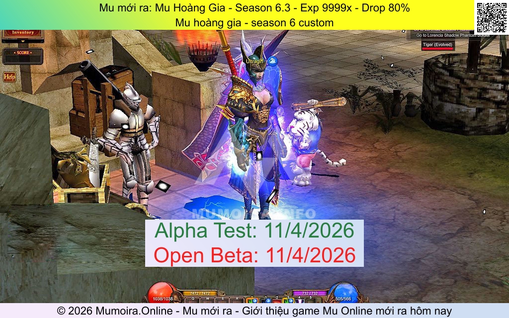 Mu mới ra, Mu Hoàng Gia, muhoanggia.net, Mu Online, Mu SS6 mới ra, Mu Test tháng 4 2026, Mu hoàng gia - season 6 custom, Season 6.3