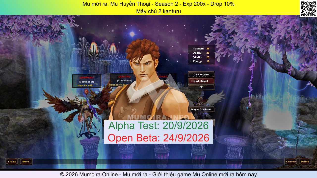 Mu mới ra, Mu Huyền Thoại, huyenthoaimu.net, Mu Online, Mu SS2 mới ra, Mu Test tháng 9 2026, Máy chủ 2 kanturu, Season 2
