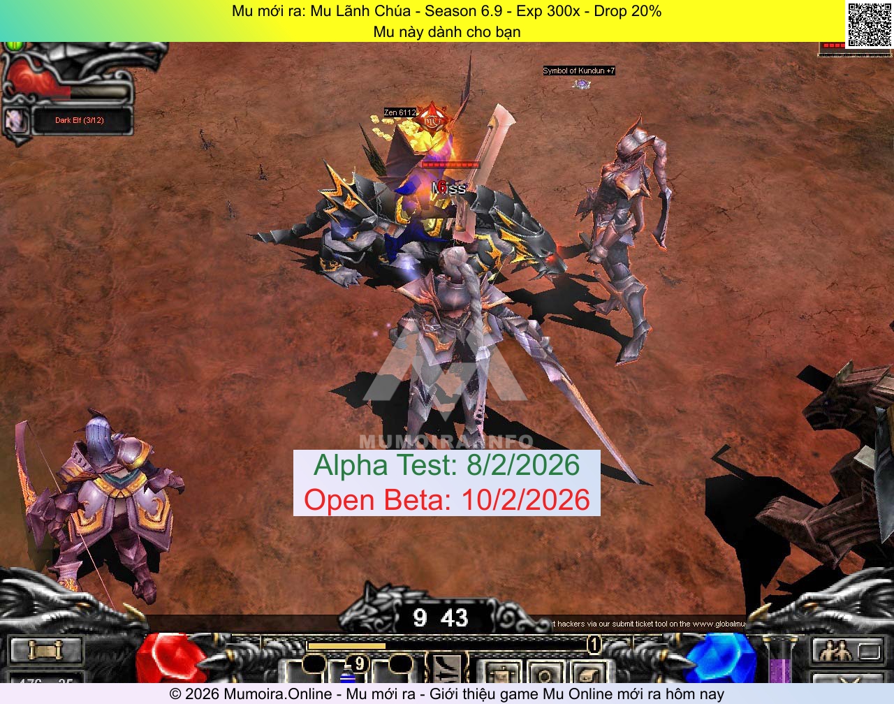 Mu mới ra, Mu Lãnh Chúa, id.mulanhchua.com, Mu Online, Mu SS6 mới ra, Mu Test tháng 2 2026, Mu này dành cho bạn, Season 6.9