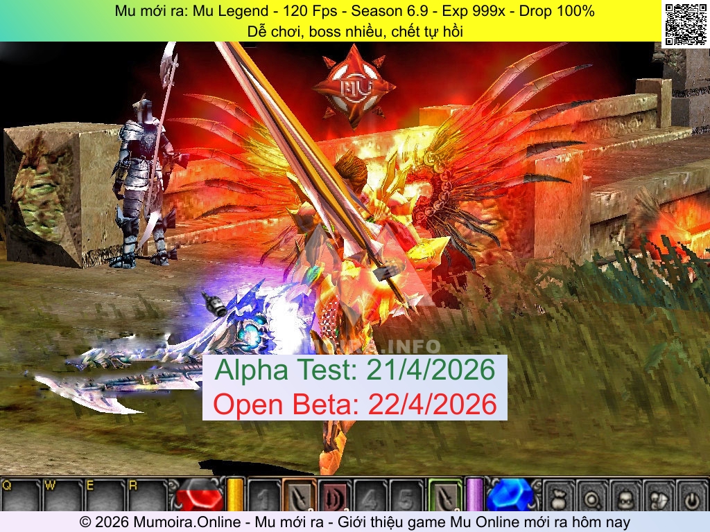 Mu mới ra, Mu Legend - 120 Fps, mu-legend.info, Mu Online, Mu SS6 mới ra, Mu Test tháng 4 2026, Dễ chơi, boss nhiều, chết tự hồi, Season 6.9