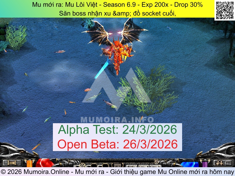 Mu mới ra, Mu Lôi Việt, muloiviet.com, Mu Online, Mu SS6 mới ra, Mu Test tháng 3 2026, Săn boss nhận xu &amp; đồ socket cuối,, Season 6.9