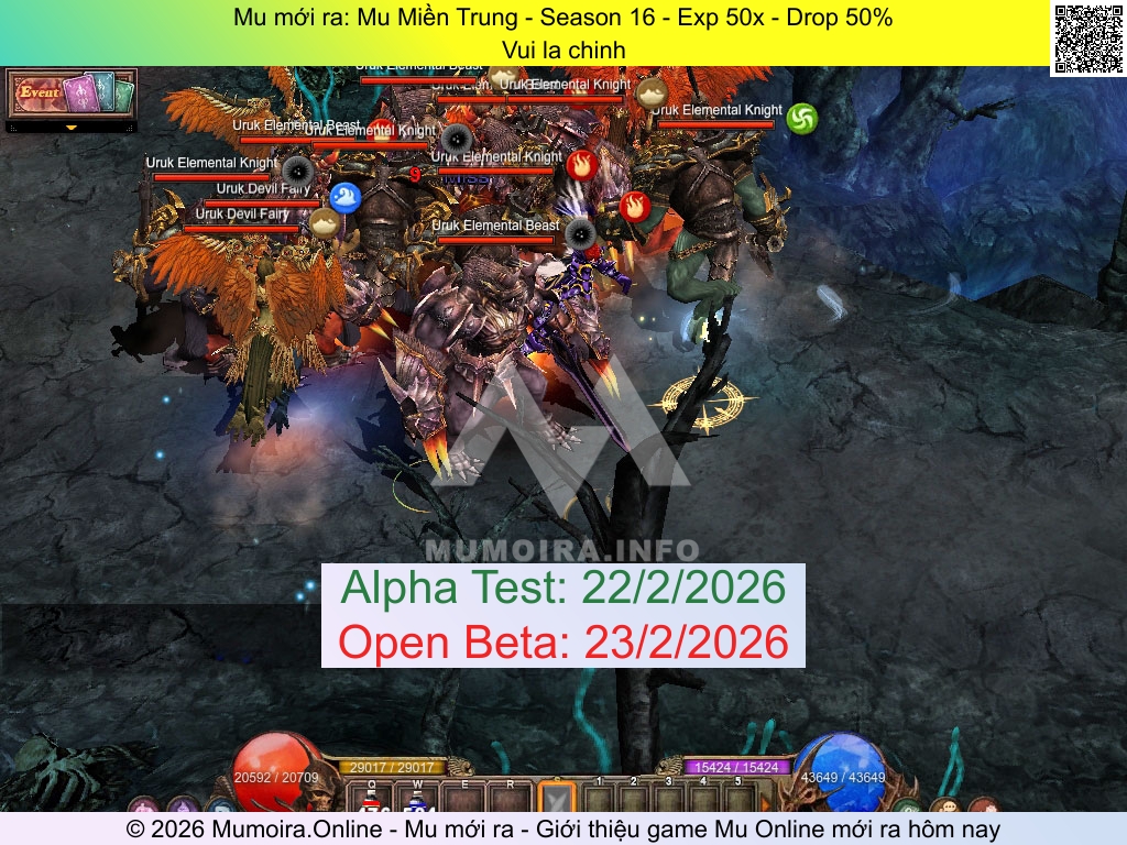 Mu mới ra, Mu Miền Trung, mientrung.xyz, Mu Online, Mu SS16 mới ra, Mu Test tháng 2 2026, Vui la chinh, Season 16