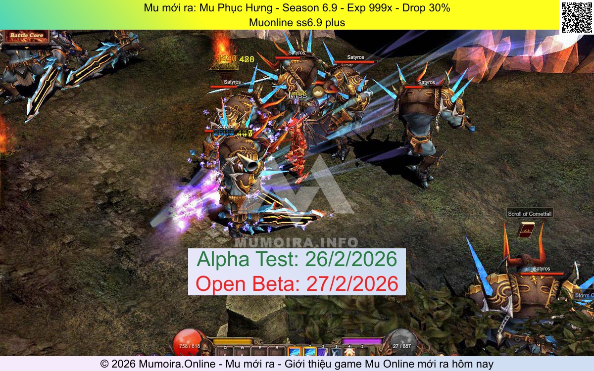 Mu mới ra, Mu Phục Hưng, huyenthoai-mu.info, Mu Online, Mu SS6 mới ra, Mu Test tháng 2 2026, Muonline ss6.9 plus, Season 6.9