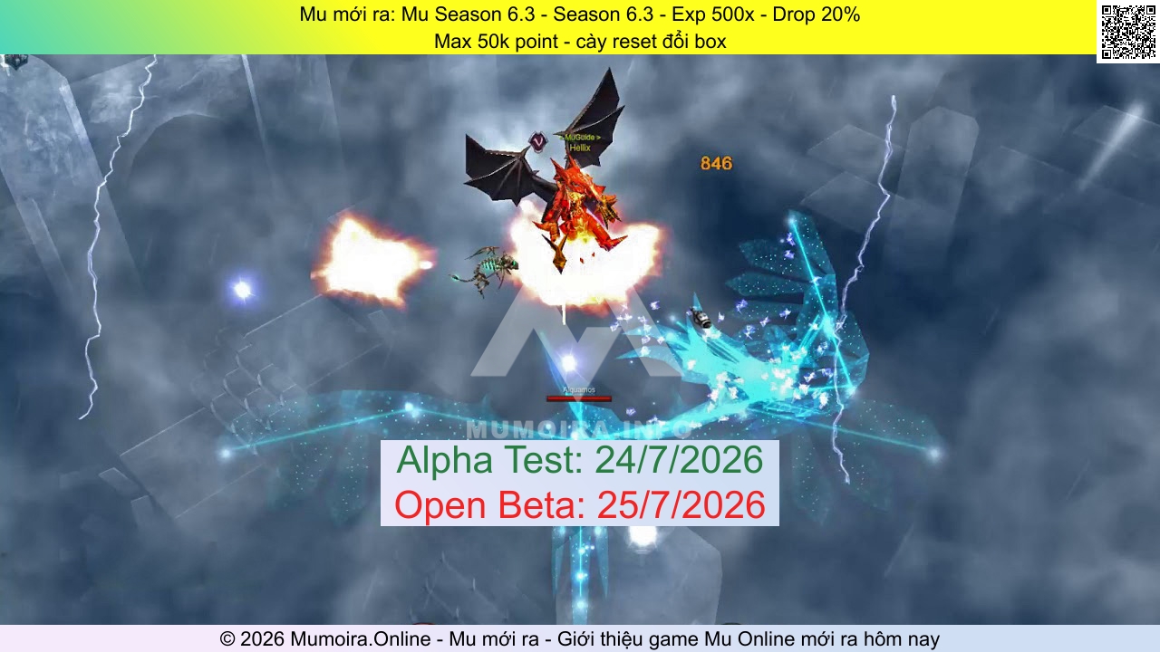 Mu mới ra, Mu Season 6.3, mu-hoalinh.net, Mu Online, Mu SS6 mới ra, Mu Test tháng 7 2026, Max 50k point - cày reset đổi box, Season 6.3