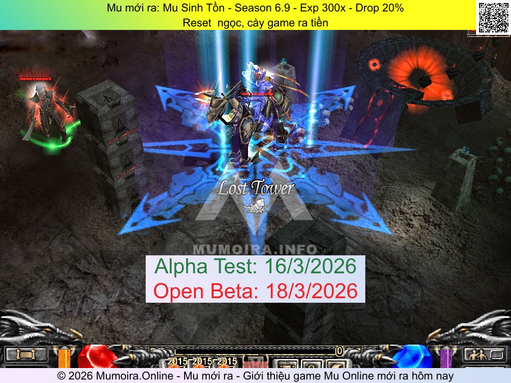 Mu mới ra, Mu Sinh Tồn, id.musinhton.com, Mu Online, Mu SS6 mới ra, Mu Test tháng 3 2026, Reset  ngọc, cày game ra tiền, Season 6.9