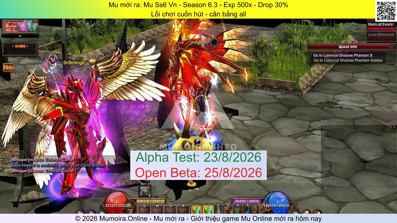 Mu mới ra, Mu Ss6 Vn, muss6-vn.com, Mu Online, Mu SS6 mới ra, Mu Test tháng 8 2026, Lối chơi cuốn hút - cân bằng all, Season 6.3