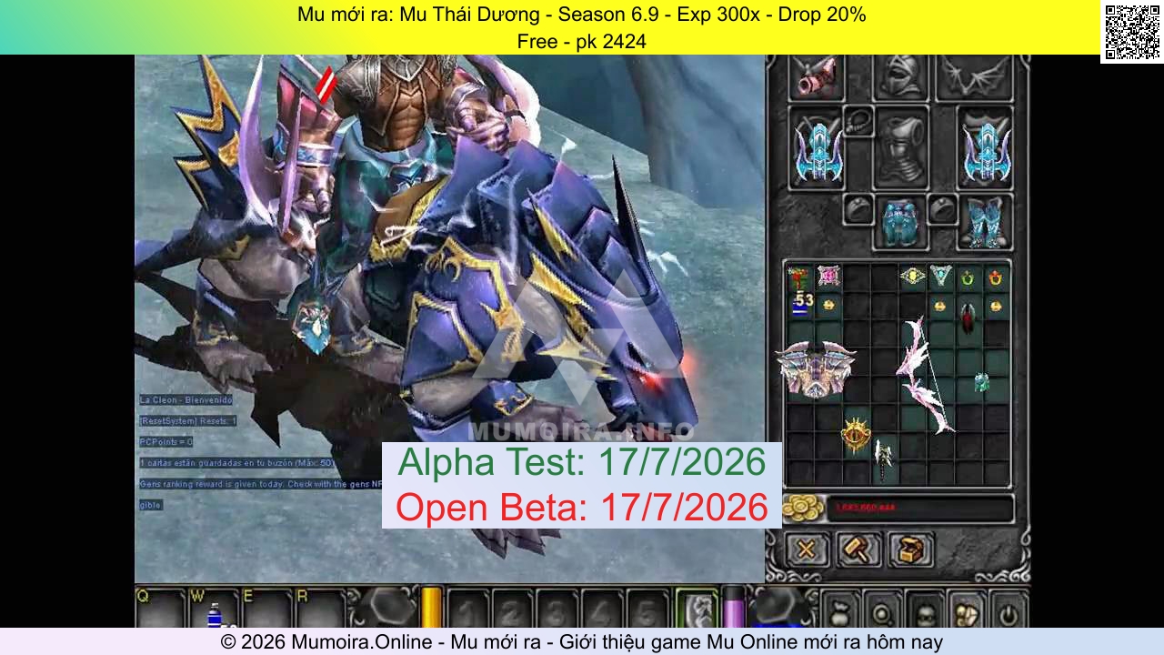 Mu mới ra, Mu Thái Dương, mu-thaiduong.top, Mu Online, Mu SS6 mới ra, Mu Test tháng 7 2026, Free - pk 2424, Season 6.9