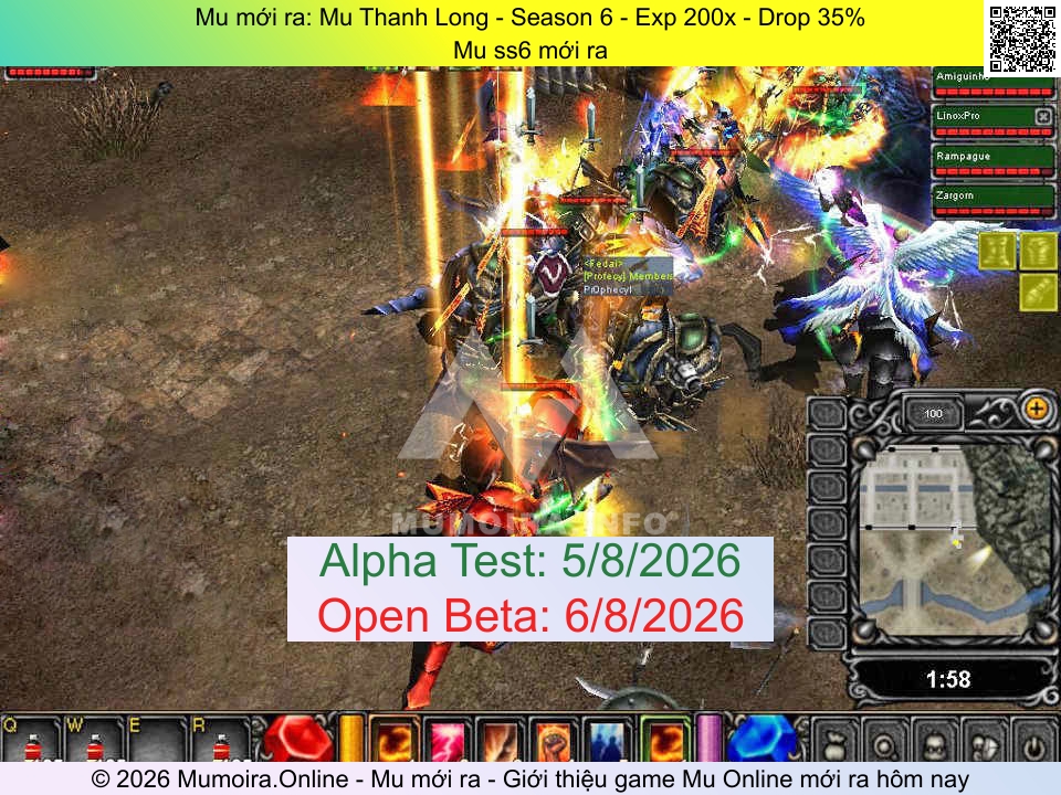 Mu mới ra, Mu Thanh Long, muthanhlong.pro, Mu Online, Mu SS6 mới ra, Mu Test tháng 8 2026, Mu ss6 mới ra, Season 6