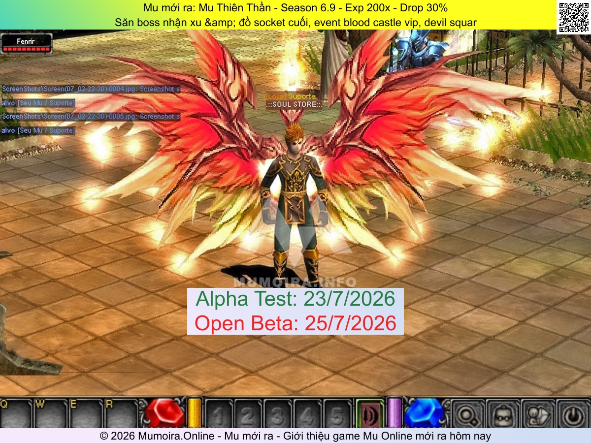 Mu mới ra, Mu Thiên Thần, muthienthan.net, Mu Online, Mu SS6 mới ra, Mu Test tháng 7 2026, Săn boss nhận xu &amp; đồ socket cuối, event blood castle vip, devil squar, Season 6.9