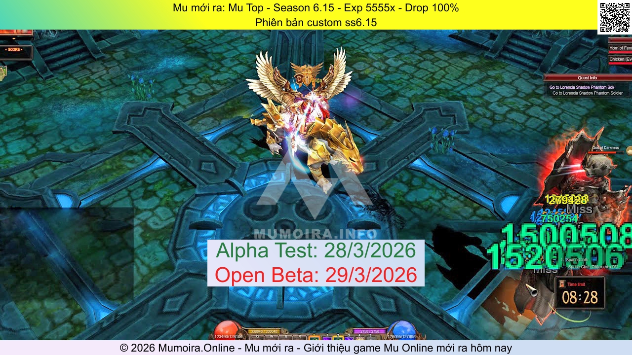 Mu mới ra, Mu Top, mu-top.info, Mu Online, Mu SS6 mới ra, Mu Test tháng 3 2026, Phiên bản custom ss6.15, Season 6.15