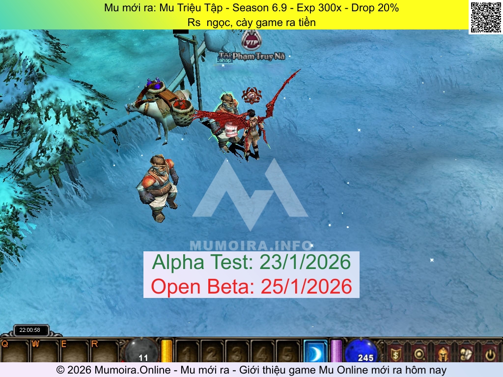 Mu mới ra, Mu Triệu Tập, id.mutrieutap.com, Mu Online, Mu SS6 mới ra, Mu Test tháng 1 2026, Rs  ngọc, cày game ra tiền, Season 6.9
