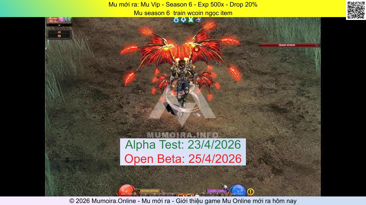 Mu mới ra, Mu Vip, muvip.info, Mu Online, Mu SS6 mới ra, Mu Test tháng 4 2026, Mu season 6 train wcoin ngọc item, Season 6