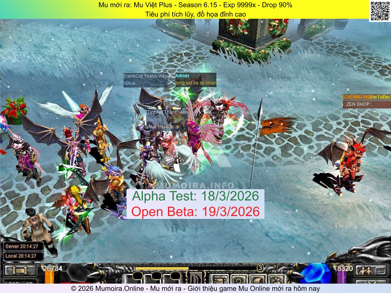 Mu mới ra, Mu Việt Plus, mu-quanvuong.info, Mu Online, Mu SS6 mới ra, Mu Test tháng 3 2026, Tiêu phí tích lũy, đồ họa đỉnh cao, Season 6.15