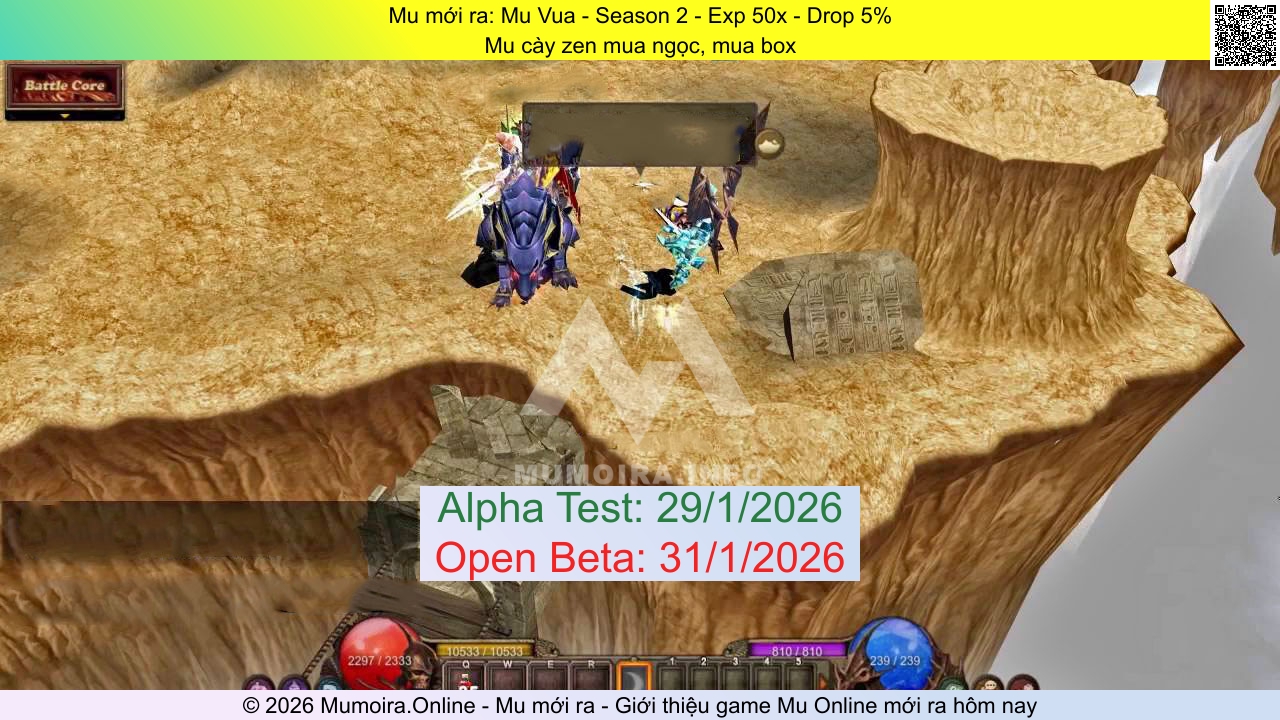 Mu mới ra, Mu Vua, muvua.vip, Mu Online, Mu SS2 mới ra, Mu Test tháng 1 2026, Mu cày zen mua ngọc, mua box, Season 2