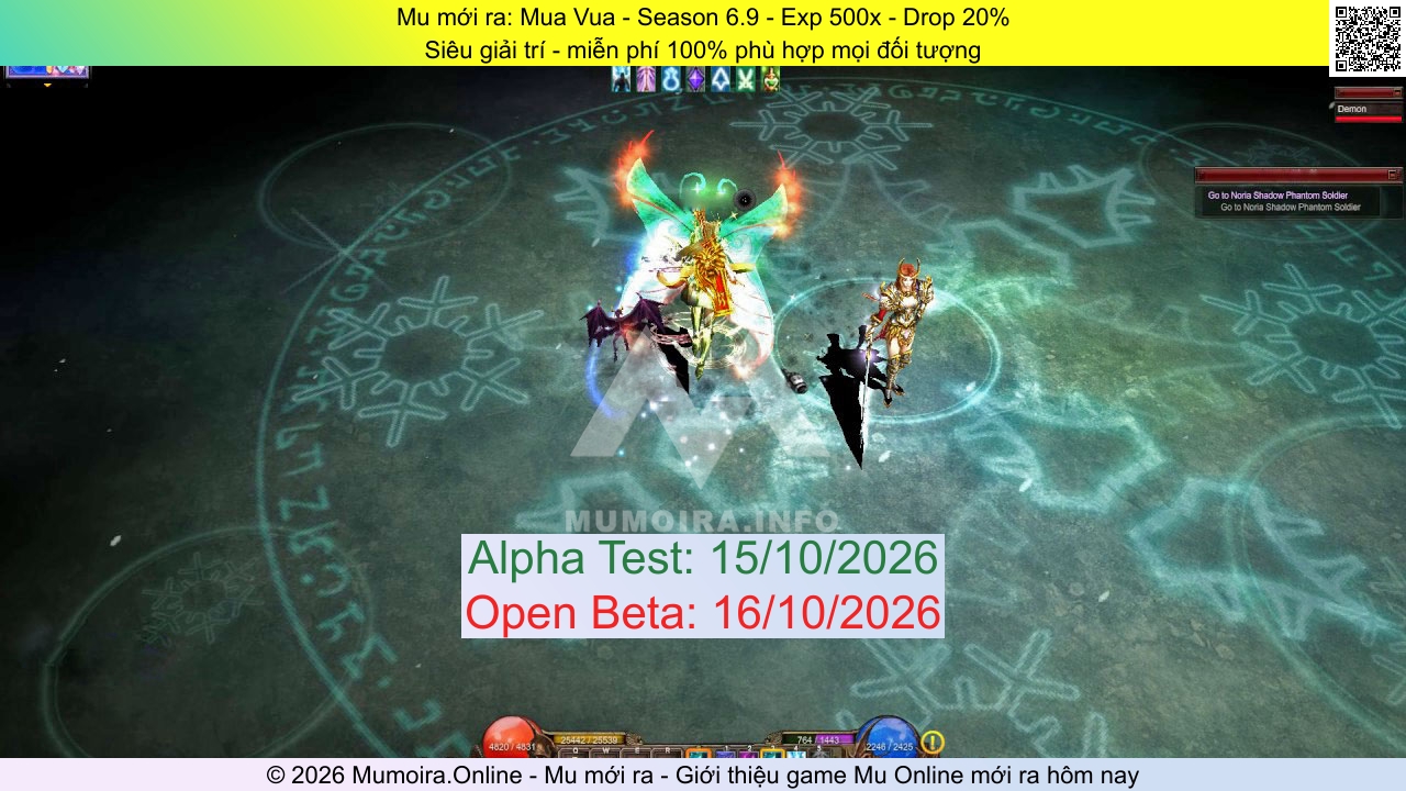 Mu mới ra, Mua Vua, muvua.top, Mu Online, Mu SS6 mới ra, Mu Test tháng 10 2026, Siêu giải trí - miễn phí 100% phù hợp mọi đối tượng, Season 6.9