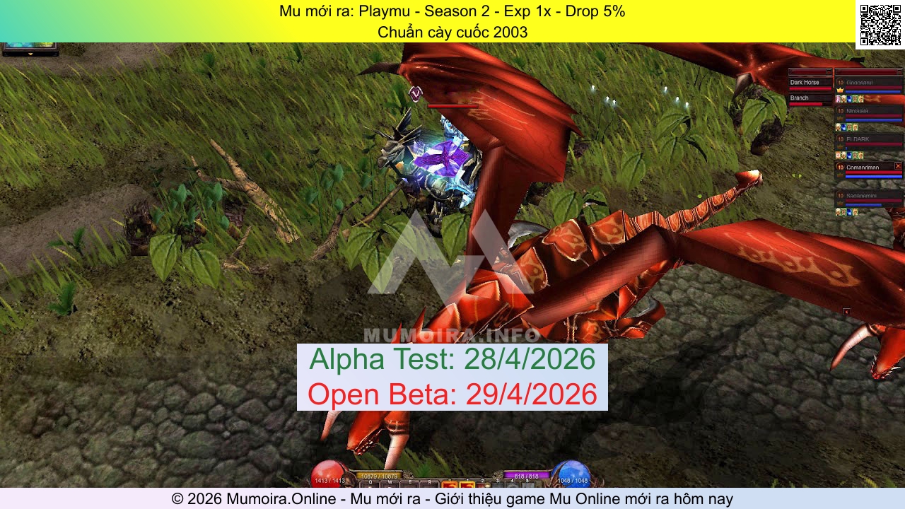Mu mới ra, Playmu, playmu.info, Mu Online, Mu SS2 mới ra, Mu Test tháng 4 2026, Chuẩn cày cuốc 2003, Season 2