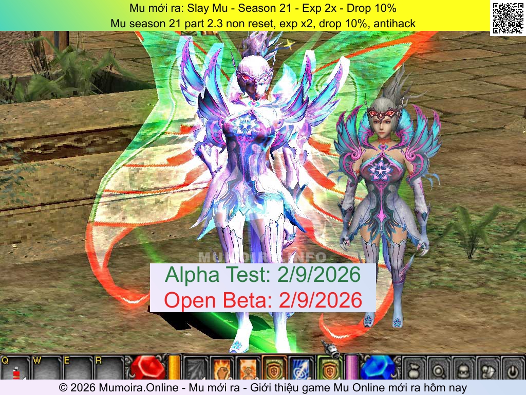 Mu mới ra, Slay Mu, slaymu.online, Mu Online, Mu SS21 mới ra, Mu Test tháng 9 2026, Mu season 21 part 2.3 non reset, exp x2, drop 10%, antihack, Season 21