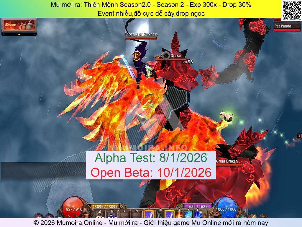 Mu mới ra, Thiên Mệnh Season2.0, mu-hanoi2003.top, Mu Online, Mu SS2 mới ra, Mu Test tháng 1 2026, Event nhiều,đồ cực dễ cày,drop ngoc, Season 2