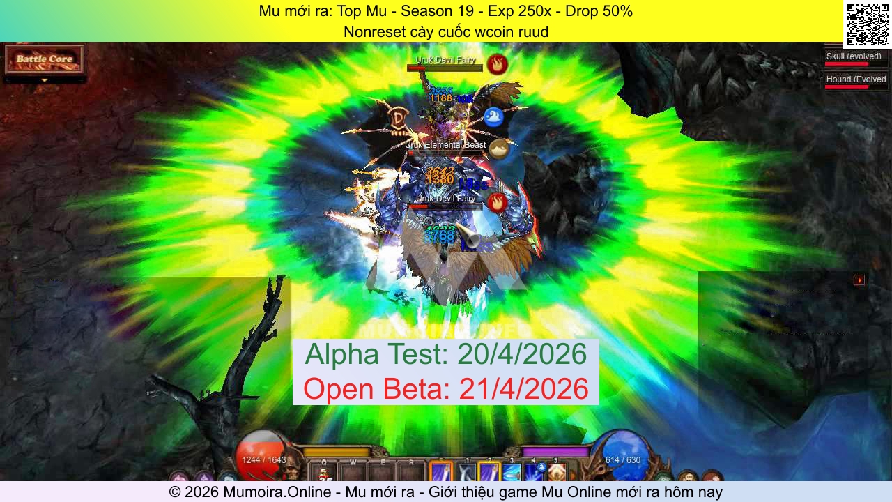 Mu mới ra, Top Mu, topzone.fun, Mu Online, Mu SS19 mới ra, Mu Test tháng 4 2026, Nonreset cày cuốc wcoin ruud, Season 19