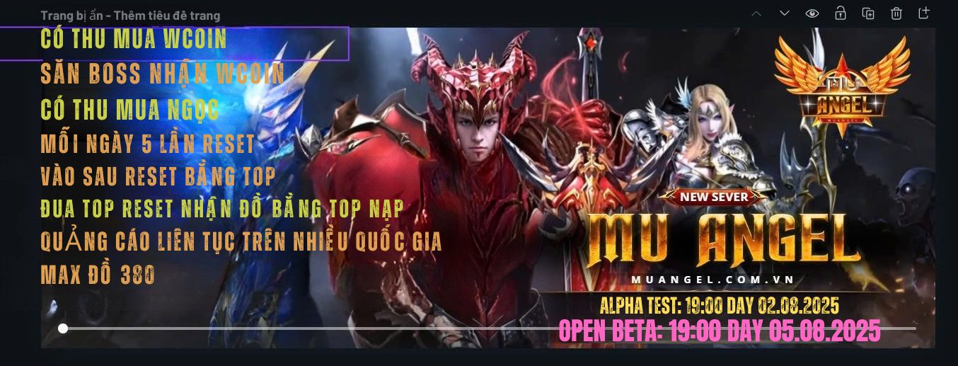 Giới thiệu Mu Online - https://muangel.com.vn