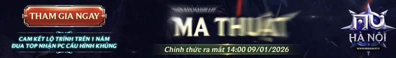 Game Mu Online PC mới ra tháng 1 2026: Mu Hà Nội - Season 6.3 - Exp 100x - Drop 10% - Alpha Test 06/01/2026 - Open Beta 09/01/2026